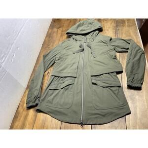Lululemon Yogi Anorak Jacket Women’s Sz 6/8 Lined Hooded Fatigue Green Full Zip